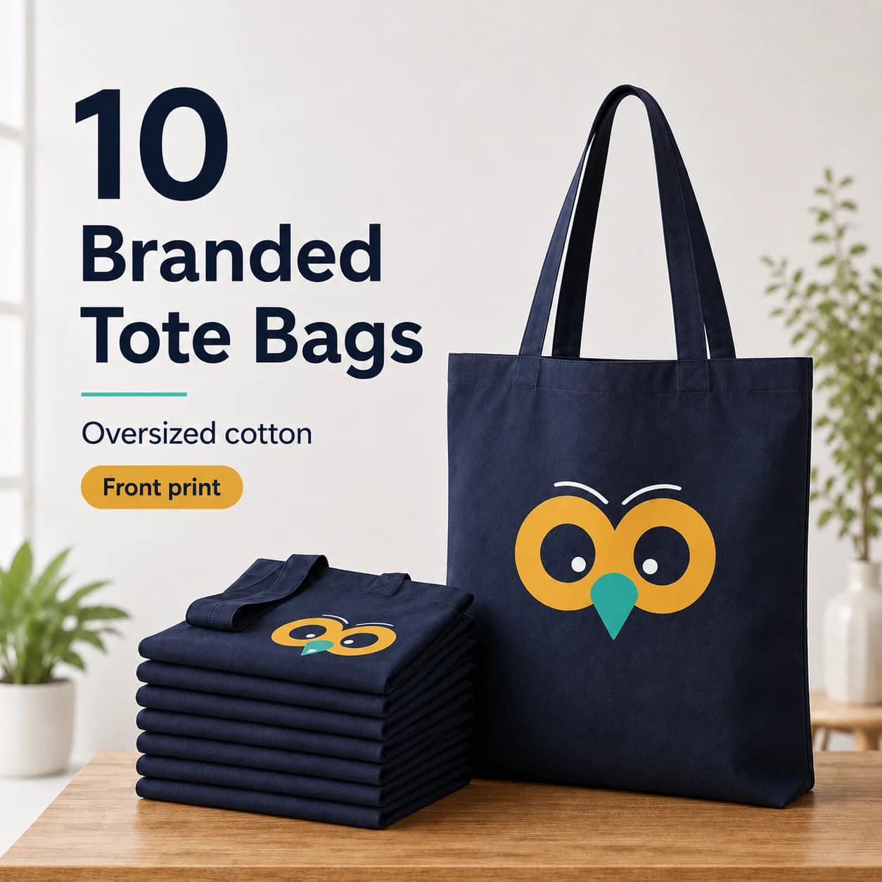 10 Branded Tote Bags — £79.00
