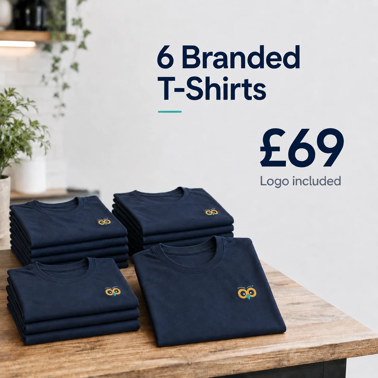 6 Branded T-Shirts — £69.00